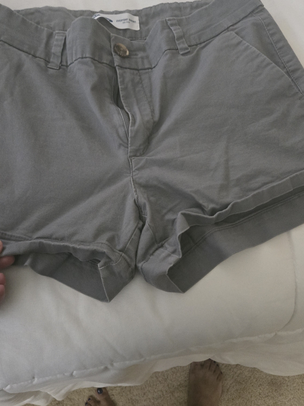 Old Navy Gray Everyday Mid-Rise Shorts
